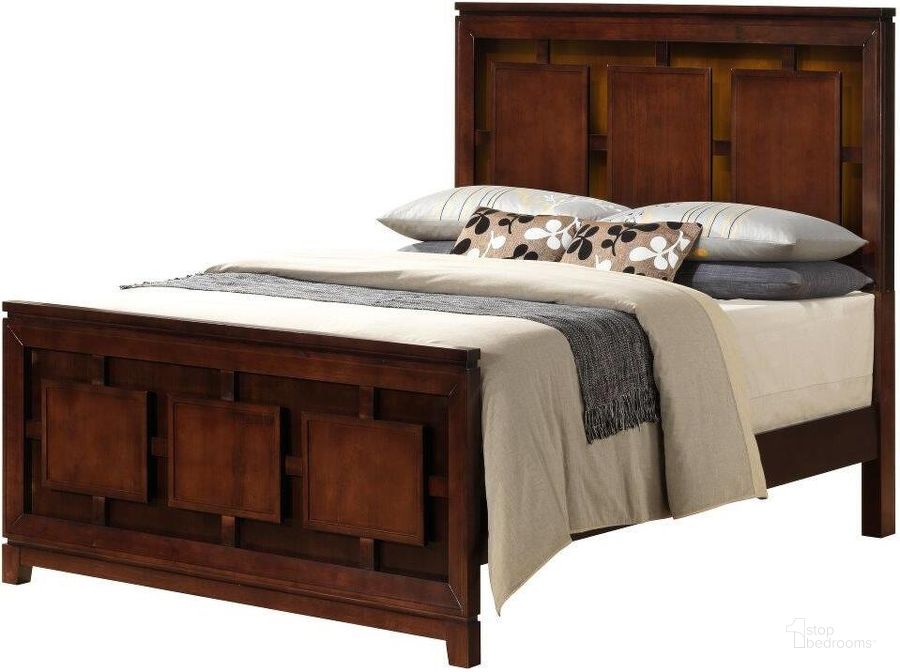 The appearance of Easton Cherry King Panel Bed designed by Picket House in the transitional interior design. This brown piece of furniture  was selected by 1StopBedrooms from Easton Collection to add a touch of cosiness and style into your home. Sku: LN600KH;LN600KF;LN600KR. Bed Type: Panel Bed. Material: Wood. Product Type: Panel Bed. Bed Size: King. Image1