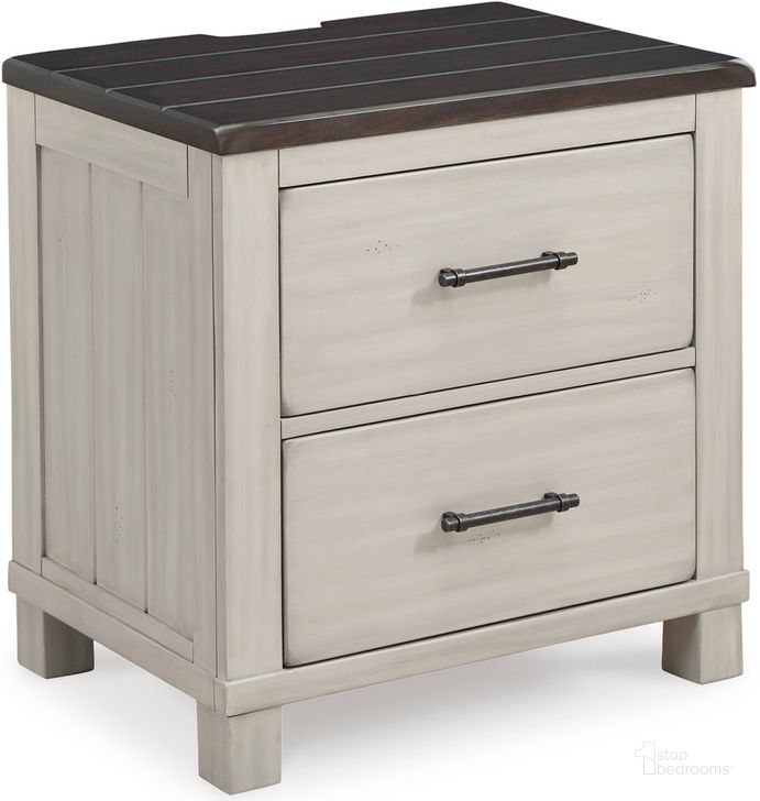 The appearance of Echols Gray/Brown Nightstand designed by Bennett Interiors in the transitional interior design. This gray/brown piece of furniture  was selected by 1StopBedrooms from Echols Collection to add a touch of cosiness and style into your home. Sku: B796-92. Material: Wood. Product Type: Nightstand. Image1