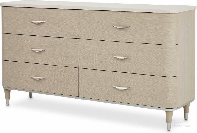 The appearance of Eclipse Dresser In Moonlight designed by AICO in the modern / contemporary interior design. This moonlight piece of furniture  was selected by 1StopBedrooms from Eclipse Collection to add a touch of cosiness and style into your home. Sku: KI-ECLP050-135. Material: Steel. Product Type: Dresser. Image1