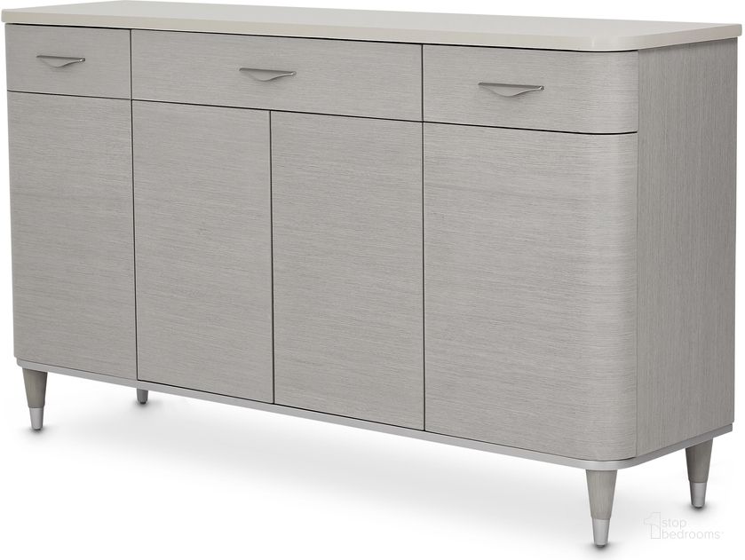 The appearance of Eclipse Sideboard In Moonlight designed by AICO in the modern / contemporary interior design. This moonlight piece of furniture  was selected by 1StopBedrooms from Eclipse Collection to add a touch of cosiness and style into your home. Sku: KI-ECLP007-135. Product Type: Sideboard. Material: Rubberwood. Image1