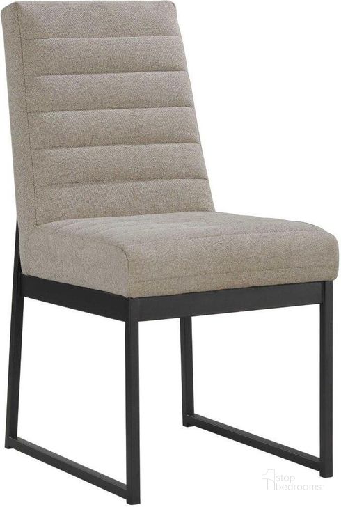 The appearance of Eden Dune Upholstered Side Chair designed by Intercon in the modern / contemporary interior design. This gray piece of furniture  was selected by 1StopBedrooms from Eden Collection to add a touch of cosiness and style into your home. Sku: ED-CH-380C-DNE-SU. Product Type: Side Chair. Image1