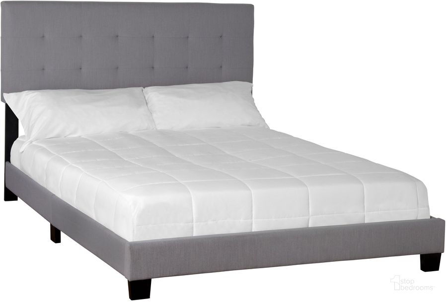 The appearance of Eden Full Upholstered Bed designed by Bernards in the  interior design. This gray piece of furniture  was selected by 1StopBedrooms from Eden Collection to add a touch of cosiness and style into your home. Sku: 1600-104. Bed Size: Full. Product Type: Upholstered Bed. Material: Rubberwood. Image1