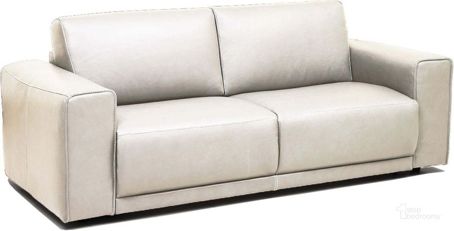 The appearance of Eden Light Grey Leather Sofa Bed designed by Bellini Modern Living in the transitional interior design. This gray piece of furniture  was selected by 1StopBedrooms from Eden Collection to add a touch of cosiness and style into your home. Sku: Eden LGY. Product Type: Sofa. Image1