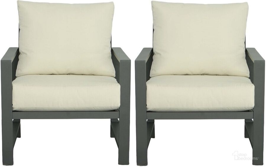 The appearance of Edgewater Outdoor Chair Frame and Cushions In Gray and Beige designed by Progressive Furniture in the transitional interior design. This gray and beige piece of furniture  was selected by 1StopBedrooms from Edgewater Collection to add a touch of cosiness and style into your home. Sku: I732-CH;I701-CU. Material: Aluminum. Product Type: Outdoor Chair. Image1