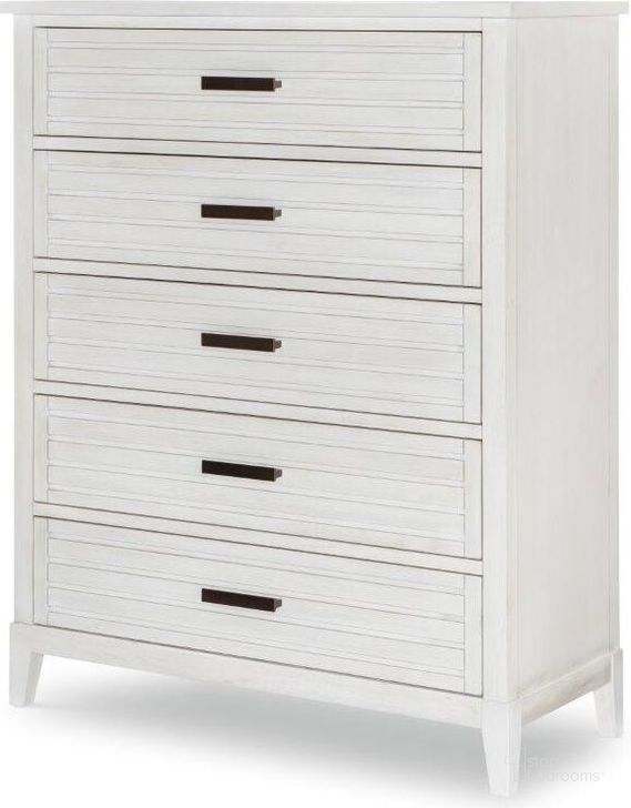 The appearance of Edgewater Sand Dollar Drawer Chest designed by Legacy Classic in the coastal interior design. This white piece of furniture  was selected by 1StopBedrooms from Edgewater Collection to add a touch of cosiness and style into your home. Sku: 1313-2200. Product Type: Chest. Material: Wood Veneer. Image1