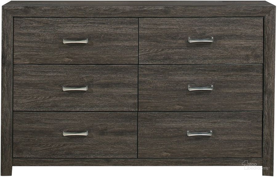The appearance of Edina Dary Gray Dresser designed by Homelegance in the modern / contemporary interior design. This black piece of furniture  was selected by 1StopBedrooms from Edina Collection to add a touch of cosiness and style into your home. Sku: 2145NP-5. Material: Wood. Product Type: Dresser. Image1