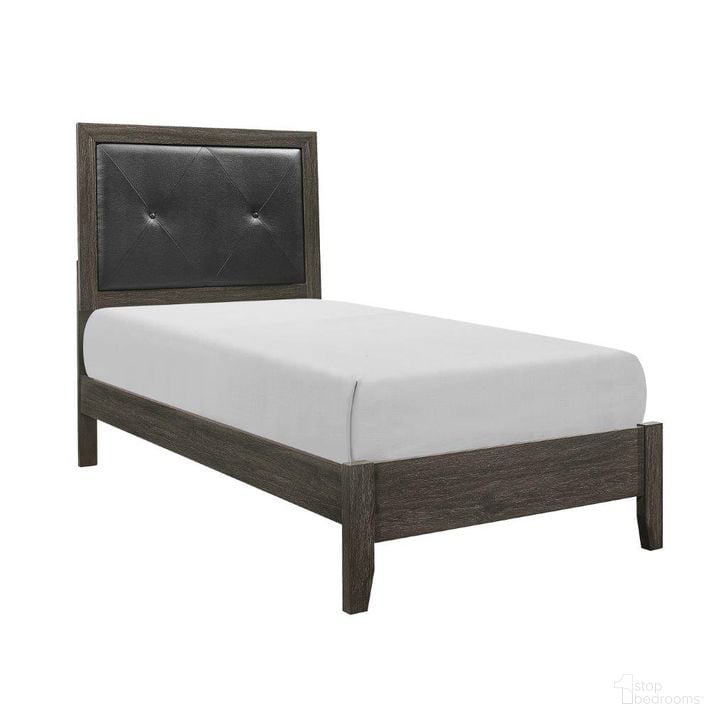 The appearance of Edina Dary Gray Twin Upholstered Panel Bed designed by Homelegance in the modern / contemporary interior design. This black and gray piece of furniture  was selected by 1StopBedrooms from Edina Collection to add a touch of cosiness and style into your home. Sku: 2145TNP-1;2145TNP-2;2145TNP-3. Bed Type: Panel Bed. Material: Wood. Product Type: Panel Bed. Bed Size: Twin. Image1