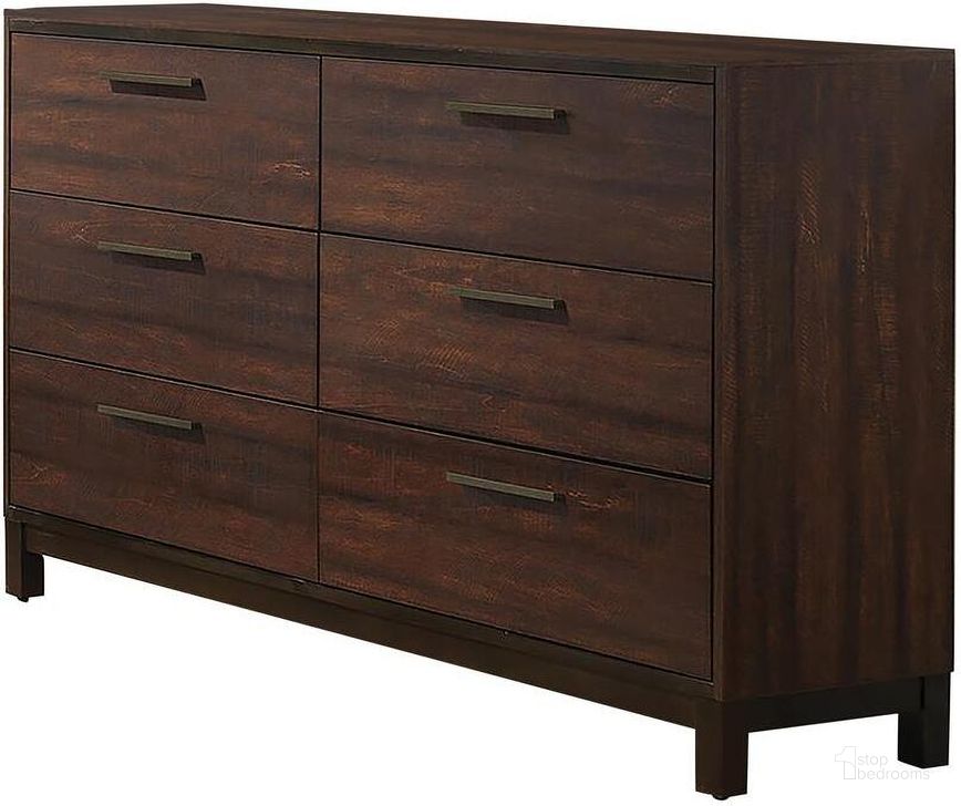 The appearance of Edmonton Rustic Tobacco Dresser designed by Coaster in the modern / contemporary interior design. This brown piece of furniture  was selected by 1StopBedrooms from Edmonton Collection to add a touch of cosiness and style into your home. Sku: 204353. Material: Wood. Product Type: Dresser. Image1