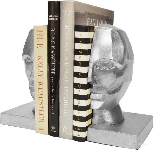 The appearance of Edmund Silver Leaf Profile Bookends designed by Worlds Away in the modern / contemporary interior design. This silver piece of furniture  was selected by 1StopBedrooms from Edmund Collection to add a touch of cosiness and style into your home. Sku: EDMUND S. Material: Metal. Product Type: Bookends.