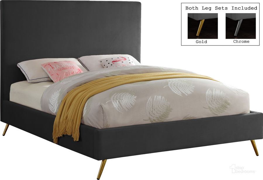 The appearance of Eladio Grey Velvet Queen Panel Bed designed by Furnique in the modern / contemporary interior design. This grey velvet piece of furniture  was selected by 1StopBedrooms from Eladio Collection to add a touch of cosiness and style into your home. Sku: JasmineGrey-Q-1;JasmineGrey-Q-2. Product Type: Bed. Bed Size: Queen. Material: Velvet. Image1