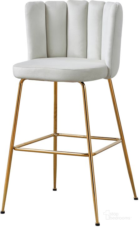 The appearance of Elegante Beige Velvet Bar Stools Set of 2 designed by Best Master Furniture in the modern / contemporary interior design. This beige piece of furniture  was selected by 1StopBedrooms from Elegante Collection to add a touch of cosiness and style into your home. Sku: 1937BEBC. Product Type: Barstool. Material: Velvet. Image1