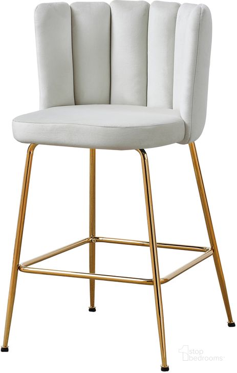 The appearance of Elegante Beige Velvet Counter Height Stools Set of 2 designed by Best Master Furniture in the modern / contemporary interior design. This beige piece of furniture  was selected by 1StopBedrooms from Elegante Collection to add a touch of cosiness and style into your home. Sku: 1937BECH. Product Type: Counter Height Chair. Material: Velvet. Image1