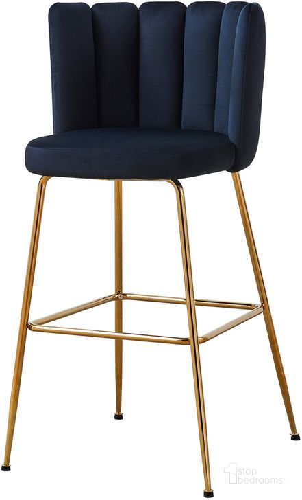 The appearance of Elegante Black Velvet Bar Stools Set of 2 designed by Best Master Furniture in the modern / contemporary interior design. This black piece of furniture  was selected by 1StopBedrooms from Elegante Collection to add a touch of cosiness and style into your home. Sku: 1937BBC. Product Type: Barstool. Material: Velvet. Image1