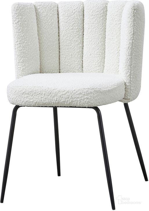 The appearance of Elegante Cream Boucle Fabric Side Chairs Set of 2 designed by Best Master Furniture in the modern / contemporary interior design. This cream piece of furniture  was selected by 1StopBedrooms from Elegante Collection to add a touch of cosiness and style into your home. Sku: 1937W. Material: Fabric. Product Type: Side Chair. Image1