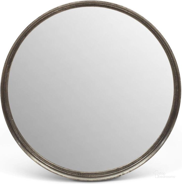 The appearance of Elements 39 Inch Samar Round Mirror In Vintage Silver designed by Urbia in the modern / contemporary interior design. This silver piece of furniture  was selected by 1StopBedrooms from Elements Collection to add a touch of cosiness and style into your home. Sku: IJ-SAMAR-39-VS. Material: Aluminum. Product Type: Mirror. Image1