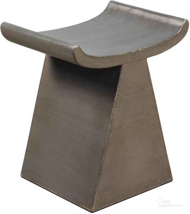 The appearance of Elgin Gray Stool designed by Sarreid in the modern / contemporary interior design. This grey piece of furniture  was selected by 1StopBedrooms from Elgin Collection to add a touch of cosiness and style into your home. Sku: 52673. Product Type: Stool. Image1