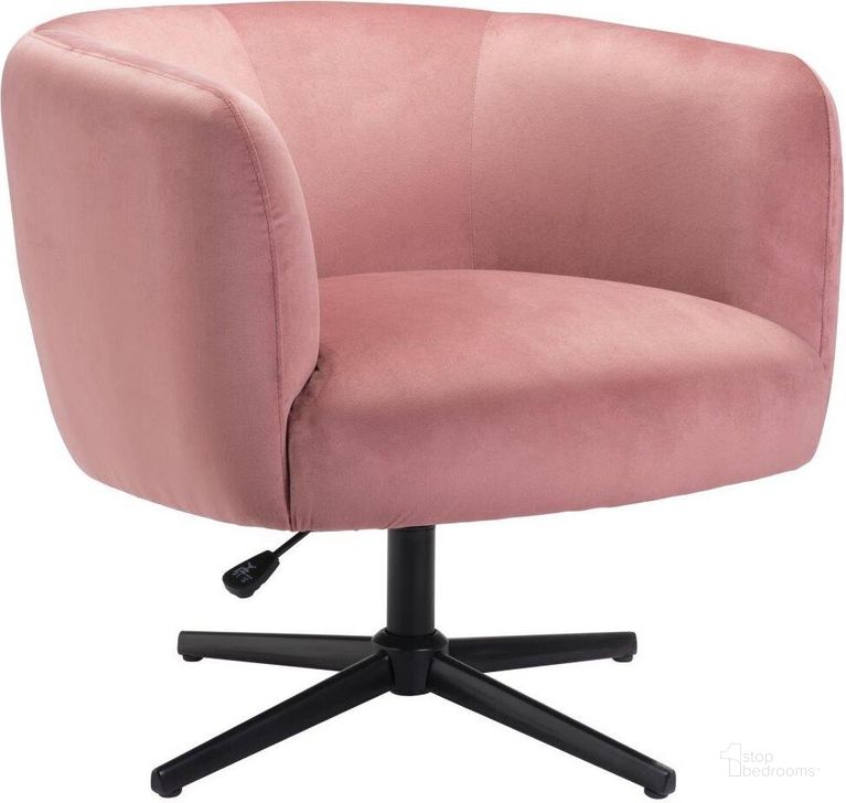 The appearance of Elia Accent Chair Pink designed by Zuo Modern in the modern / contemporary interior design. This pink and black piece of furniture  was selected by 1StopBedrooms from Elia Collection to add a touch of cosiness and style into your home. Sku: 101849. Material: Steel. Product Type: Accent Chair. Image1
