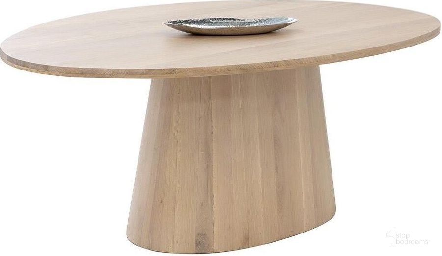 The appearance of Elina 84 Inch Dining Table In Oval And Light Oak designed by Sunpan in the modern / contemporary interior design. This light oak piece of furniture  was selected by 1StopBedrooms from Elina Collection to add a touch of cosiness and style into your home. Sku: 111024. Table Base Style: Pedestal. Table Top Shape: Oval. Material: Wood. Product Type: Dining Table. Size: 84". Image1