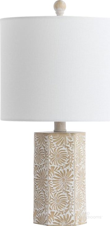 The appearance of Eliseo Beige Table Lamp designed by Safavieh in the modern / contemporary interior design. This beige piece of furniture  was selected by 1StopBedrooms from Safavieh TBL Collection to add a touch of cosiness and style into your home. Sku: TBL4167A. Product Type: Table Lamp. Image1