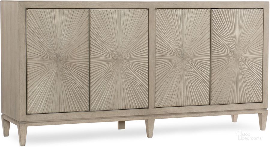 The appearance of Elixir Gray Beige Buffet designed by Hooker in the modern / contemporary interior design. This cream piece of furniture  was selected by 1StopBedrooms from Elixir Collection to add a touch of cosiness and style into your home. Sku: 5990-75900-LTWD. Material: Wood. Product Type: Buffet. Image1