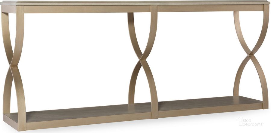 The appearance of Elixir Light Wood Console Table designed by Hooker in the modern / contemporary interior design. This cream piece of furniture  was selected by 1StopBedrooms from Elixir Collection to add a touch of cosiness and style into your home. Sku: 5990-85001-LTWD. Material: Metal. Product Type: Console Table. Image1
