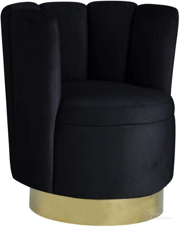 The appearance of Ellis Velvet Upholstered Swivel Accent Chair In Black Velvet designed by Best Master Furniture in the modern / contemporary interior design. This black piece of furniture  was selected by 1StopBedrooms from Ellis Collection to add a touch of cosiness and style into your home. Sku: HX11VBLK. Product Type: Accent Chair. Material: Velvet. Image1