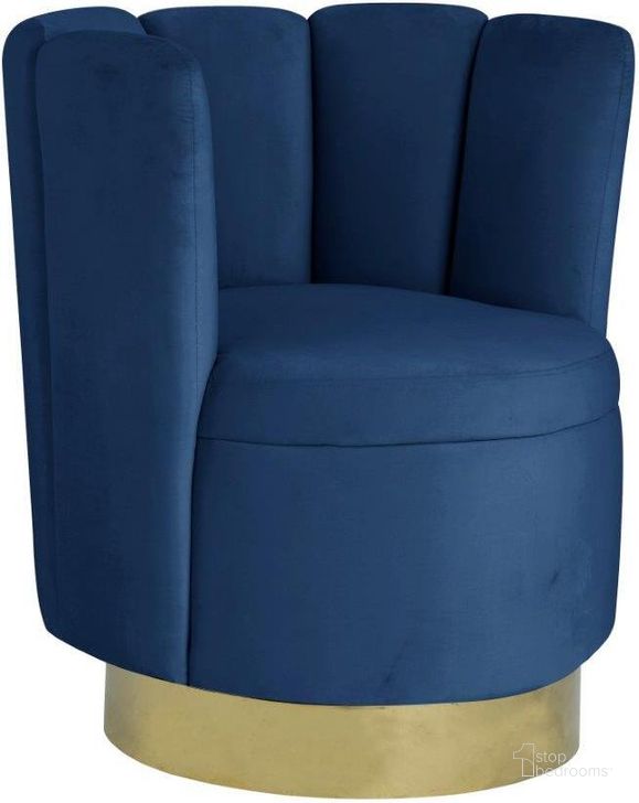 The appearance of Ellis Velvet Upholstered Swivel Accent Chair In Blue Velvet designed by Best Master Furniture in the modern / contemporary interior design. This blue piece of furniture  was selected by 1StopBedrooms from Ellis Collection to add a touch of cosiness and style into your home. Sku: HX11VBL. Product Type: Accent Chair. Material: Velvet. Image1