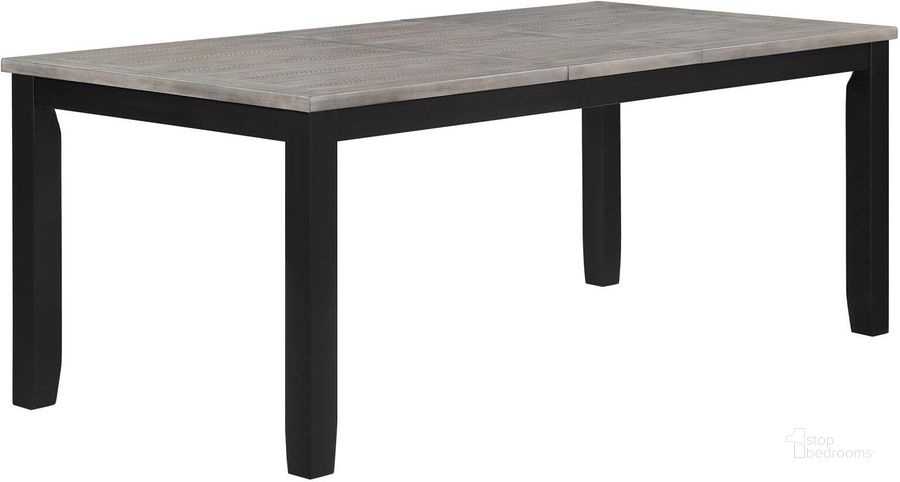 The appearance of Elodie Rectangular Dining Table with Extension Leaf In Grey and Black designed by Coaster in the rustic / southwestern interior design. This gray and black piece of furniture  was selected by 1StopBedrooms from Elodie Collection to add a touch of cosiness and style into your home. Sku: 121221. Material: Wood. Product Type: Dining Table. Size: 60". Image1