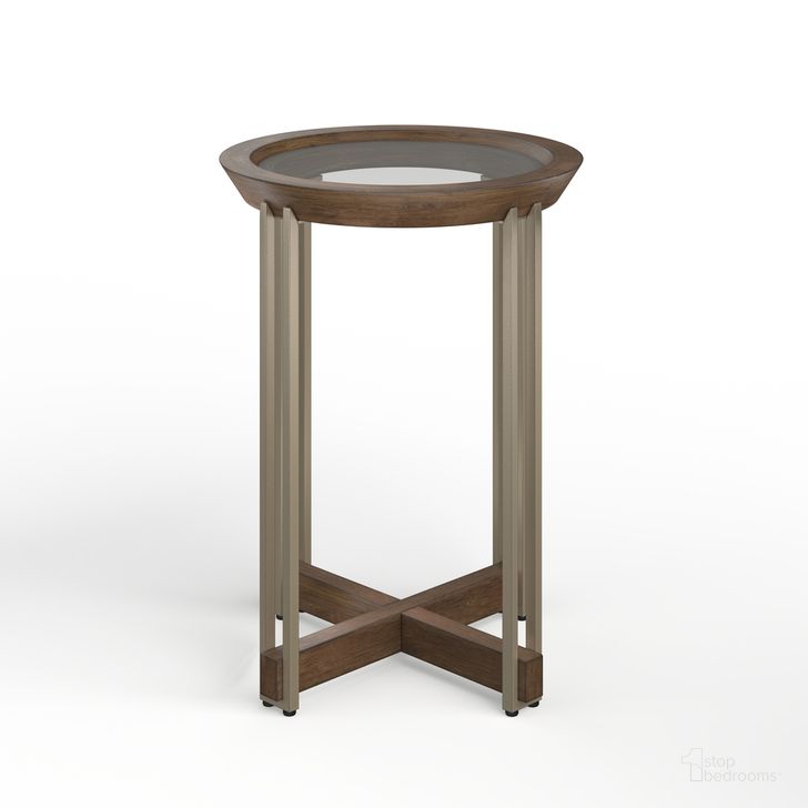 The appearance of Elora Round Accent Table designed by Magnussen in the  interior design. This  piece of furniture  was selected by 1StopBedrooms from Elora Collection to add a touch of cosiness and style into your home. Sku: T5639-35. Material: Wood. Product Type: Accent Table.