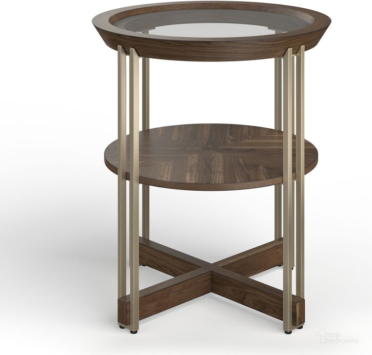 The appearance of Elora Round End Table designed by Magnussen in the  interior design. This  piece of furniture  was selected by 1StopBedrooms from Elora Collection to add a touch of cosiness and style into your home. Sku: T5639-05. Material: Wood. Product Type: End Table.