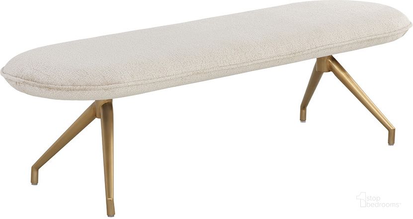 The appearance of Elowen Bench In Bergen Taupe designed by Sunpan in the modern / contemporary interior design. This taupe piece of furniture  was selected by 1StopBedrooms from Elowen Collection to add a touch of cosiness and style into your home. Sku: 108527. Material: Fabric. Product Type: Bench. Image1