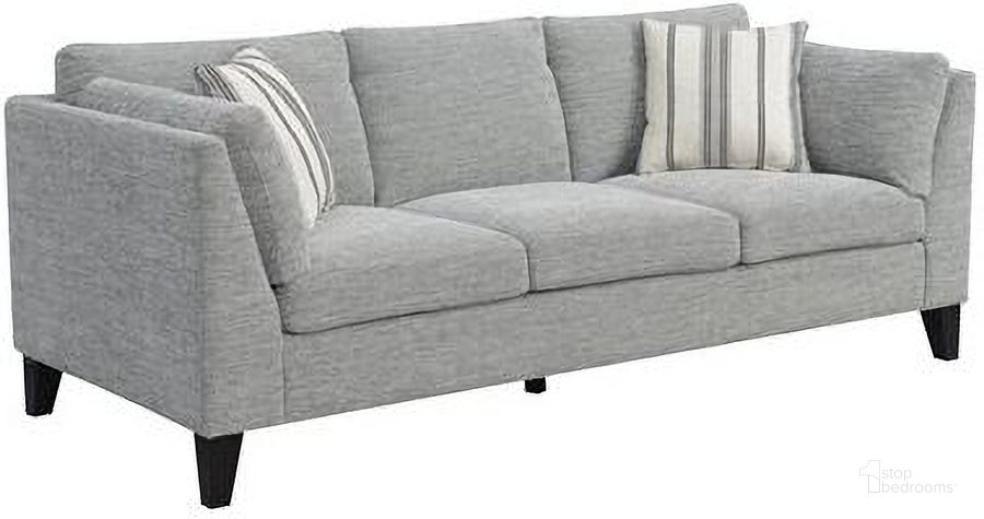 The appearance of Elsbury Gray Sofa designed by Emerald Home Furnishings in the transitional interior design. This gray piece of furniture  was selected by 1StopBedrooms from Elsbury Collection to add a touch of cosiness and style into your home. Sku: U3445-00-03. Material: Wood. Product Type: Sofa. Image1