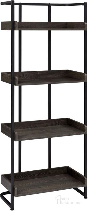 The appearance of Ember Dark Oak And Black Bookcase designed by Coaster in the modern / contemporary interior design. This black piece of furniture  was selected by 1StopBedrooms from Ember Collection to add a touch of cosiness and style into your home. Sku: 803412. Material: Metal. Product Type: Bookcase. Image1
