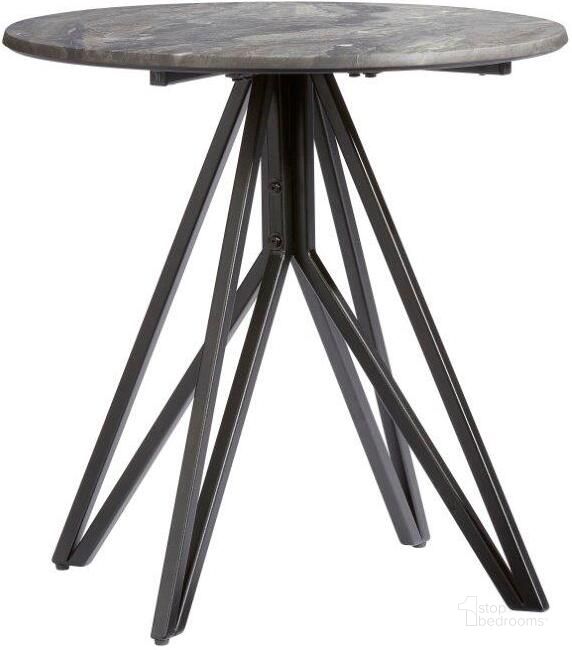 The appearance of Ember Gray And Black End Table designed by Progressive Furniture in the transitional interior design. This black and gray piece of furniture  was selected by 1StopBedrooms from Ember Collection to add a touch of cosiness and style into your home. Sku: T251-04. Material: Metal. Product Type: End Table. Image1