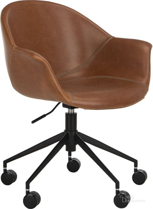 The appearance of Ember Light Brown and Black Office Chair designed by Safavieh in the modern / contemporary interior design. This light brown piece of furniture  was selected by 1StopBedrooms from Ember Collection to add a touch of cosiness and style into your home. Sku: OCH7002B. Product Type: Desk Chair. Material: Iron. Image1