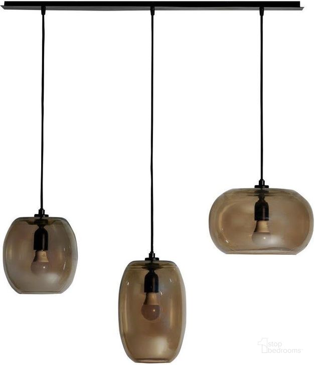 The appearance of Emboss Pendant Gold In Black designed by Union Home Furniture in the modern / contemporary interior design. This black piece of furniture  was selected by 1StopBedrooms from Emboss Collection to add a touch of cosiness and style into your home. Sku: DEC00012. Material: Steel. Product Type: Pendant Lighting. Image1