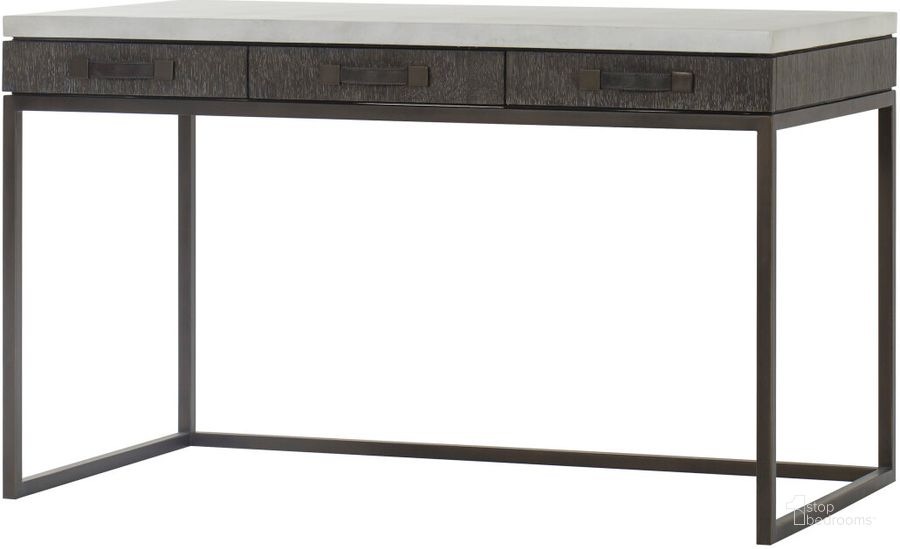 The appearance of Emerson 51 Inch Writing Desk In Brown designed by Sonder Living in the modern / contemporary interior design. This brown piece of furniture  was selected by 1StopBedrooms from Emerson Collection to add a touch of cosiness and style into your home. Sku: FG0801333. Material: Steel. Product Type: Writing Desk. Image1