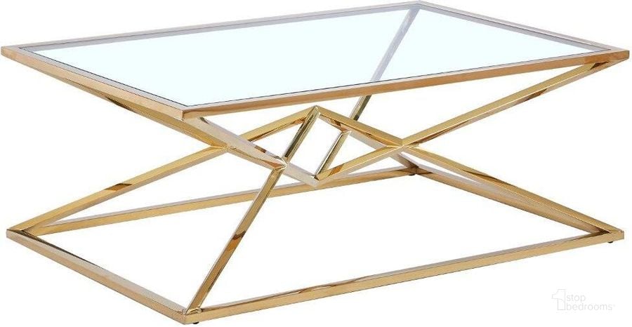 The appearance of Emerson Gold Glass Coffee Table designed by Best Master Furniture in the modern / contemporary interior design. This gold piece of furniture  was selected by 1StopBedrooms from Emerson Collection to add a touch of cosiness and style into your home. Sku: E90GC. Material: Glass. Product Type: Coffee Table. Image1