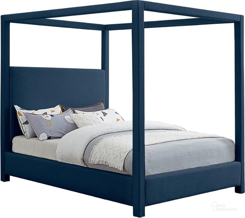 The appearance of Emerson Navy Linen Fabric King Bed designed by Meridian in the transitional interior design. This navy linen fabric piece of furniture  was selected by 1StopBedrooms from Emerson Collection to add a touch of cosiness and style into your home. Sku: EmersonNavy-K-1;EmersonNavy-K-2;EmersonNavy-K-3. Bed Type: Platform Bed. Material: Wood. Product Type: Platform Bed. Bed Size: King. Image1