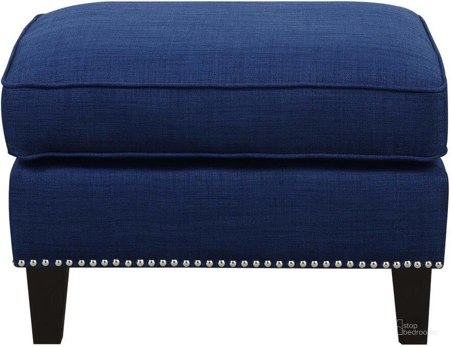 The appearance of Emery Blue Ottoman designed by Picket House in the transitional interior design. This purple piece of furniture  was selected by 1StopBedrooms from Emery Collection to add a touch of cosiness and style into your home. Sku: UER080000CA. Material: Wood. Product Type: Ottoman. Image1