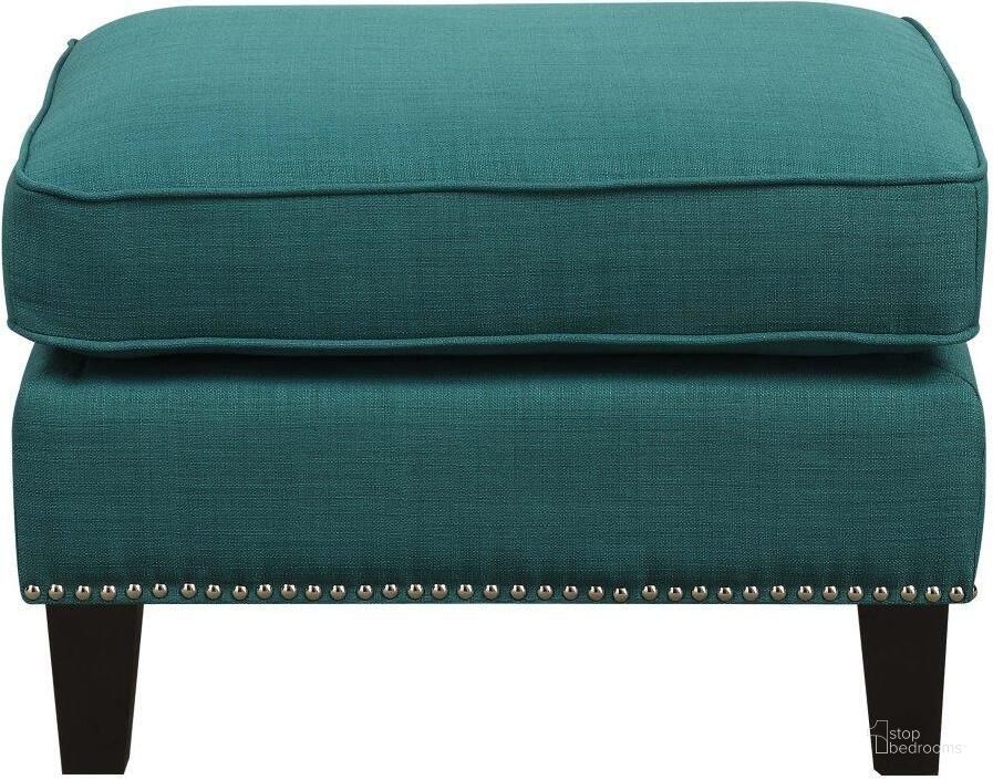 The appearance of Emery Teal Ottoman designed by Picket House in the transitional interior design. This blue piece of furniture  was selected by 1StopBedrooms from Emery Collection to add a touch of cosiness and style into your home. Sku: UER087000CA. Material: Wood. Product Type: Ottoman. Image1