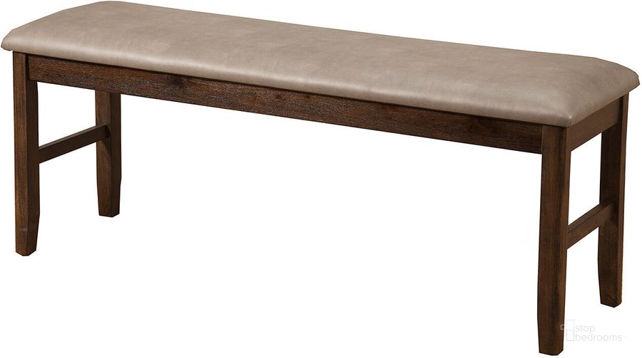 The appearance of Emery Walnut Dining Bench designed by Alpine in the transitional interior design. This brown piece of furniture  was selected by 1StopBedrooms from Emery Collection to add a touch of cosiness and style into your home. Sku: 2929-03. Product Type: Dining Bench. Material: Rubberwood. Image1