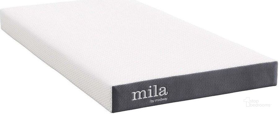 The appearance of Mila 6 Inch Twin XL Mattress In White designed by Modway in the modern / contemporary interior design. This white piece of furniture  was selected by 1StopBedrooms from Mila Collection to add a touch of cosiness and style into your home. Sku: MOD-5732-WHI. Product Type: Mattress. Comfort Level: Firm. Mattress Top: Memory Foam Top. Mattress Type: Memory Foam. Comfort Level: Firm. Size: Twin XL. Mattress Thickness: 6". Material: Foam. Image1