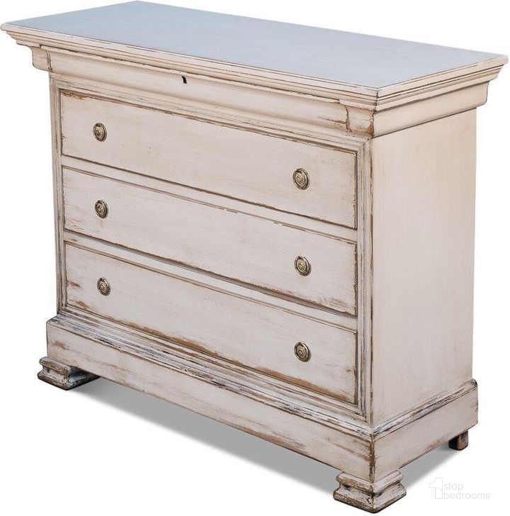 The appearance of Empire White Commode designed by Sarreid in the traditional interior design. This white piece of furniture  was selected by 1StopBedrooms from Empire Collection to add a touch of cosiness and style into your home. Sku: 52957. Product Type: Nightstand. Image1