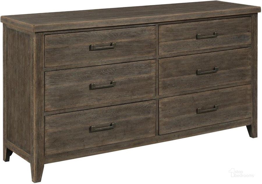 The appearance of Emporium Lowell Six Drawer Dresser designed by American Drew in the transitional interior design. This dark stain piece of furniture  was selected by 1StopBedrooms from Emporium Collection to add a touch of cosiness and style into your home. Sku: 012-130. Material: Wood. Product Type: Dresser. Image1