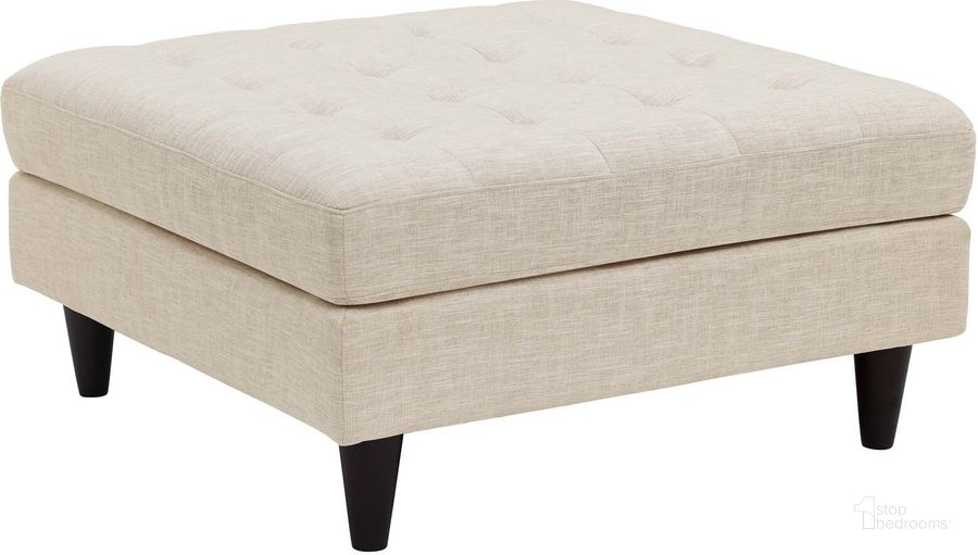 The appearance of Empress Beige Upholstered Fabric Large Ottoman designed by Modway in the modern / contemporary interior design. This beige piece of furniture  was selected by 1StopBedrooms from Empress Collection to add a touch of cosiness and style into your home. Sku: EEI-2139-BEI. Product Type: Ottoman. Material: Rubberwood. Image1