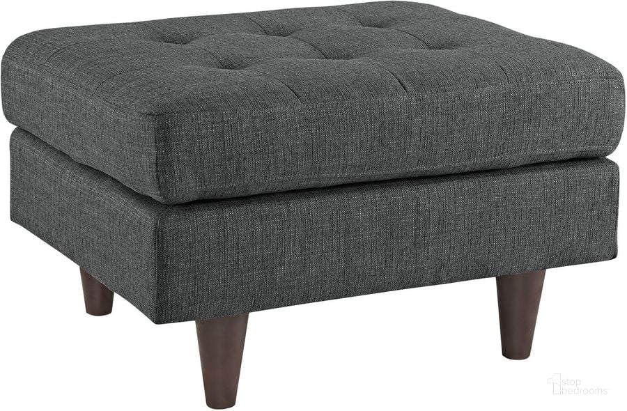 The appearance of Empress Gray Upholstered Fabric Ottoman designed by Modway in the modern / contemporary interior design. This gray piece of furniture  was selected by 1StopBedrooms from Empress Collection to add a touch of cosiness and style into your home. Sku: EEI-1667-DOR. Material: Polyester. Product Type: Ottoman. Image1