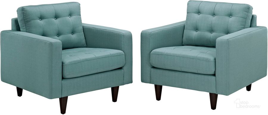 The appearance of Empress Laguna Arm Chair Upholstered Fabric Set of 2 designed by Modway in the modern / contemporary interior design. This laguna piece of furniture  was selected by 1StopBedrooms from Empress Collection to add a touch of cosiness and style into your home. Sku: EEI-1283-LAG. Material: Polyester. Product Type: Living Room Chair. Image1