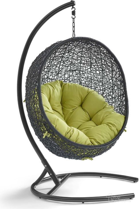 The appearance of Encase Peridot Swing Outdoor Patio Lounge Chair designed by Modway in the modern / contemporary interior design. This peridot piece of furniture  was selected by 1StopBedrooms from Encase Collection to add a touch of cosiness and style into your home. Sku: EEI-739-PER-SET. Material: Aluminum. Product Type: Outdoor Chair. Image1