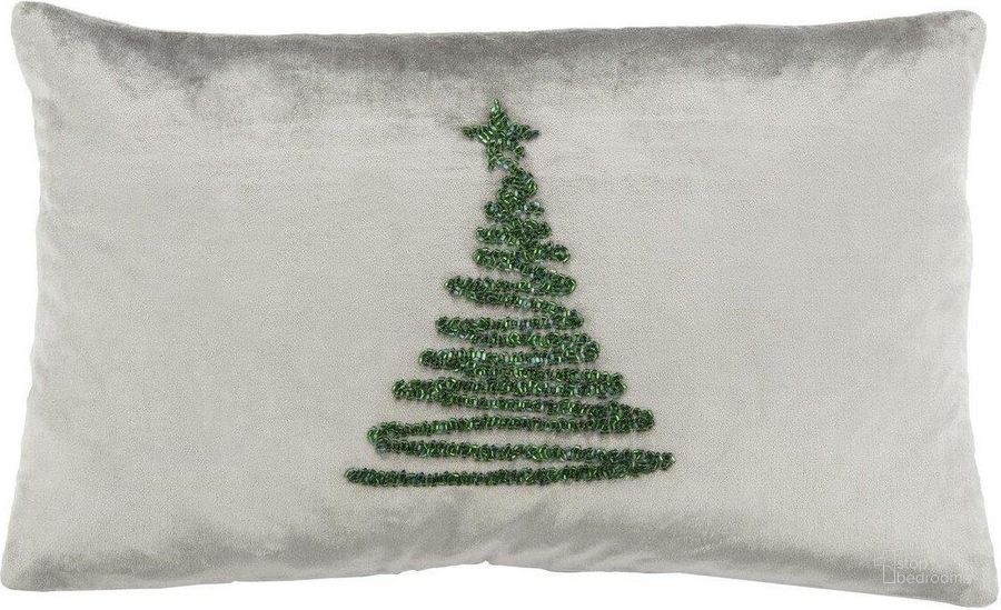 The appearance of Enchanted Evergreen Pillow PLS882C-1220 designed by Safavieh in the traditional interior design. This gray piece of furniture  was selected by 1StopBedrooms from Enchanted Collection to add a touch of cosiness and style into your home. Sku: PLS882C-1220. Material: Cotton. Product Type: Pillows and Throw. Image1